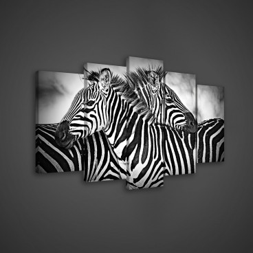 Obraz na plátne viacdielny - OB3630 - Zebry