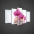 Obraz na plátne viacdielny - OB3685 - Ružový kvet s kamienkami
