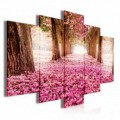 Obraz na plátne viacdielny - OB3711 - Ružový les
