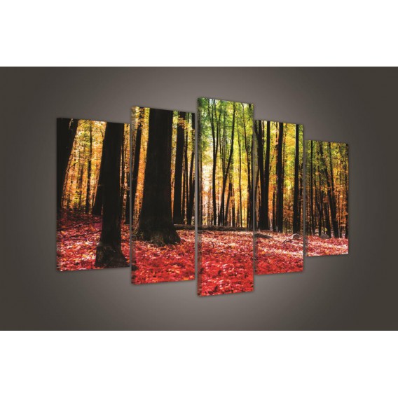 Obraz na plátne viacdielny - OB3714 - Ružový les