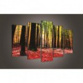 Obraz na plátne viacdielny - OB3714 - Ružový les