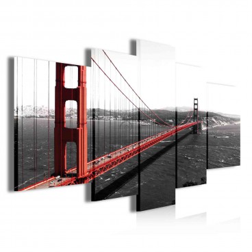 Obraz na plátne viacdielny - OB3765 - San Francisko most