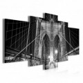 Obraz na plátne viacdielny - OB3767 - Most čierno biely