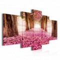 Obraz na plátne viacdielny - OB3893 - Ružový les
