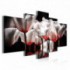 Obraz na plátne viacdielny - OB3913 - Červené kvety