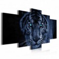 Obraz na plátne viacdielny - OB3946 - Čiernobiely tiger