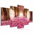Obraz na plátně vícedílný - OB4043 - Růžový les