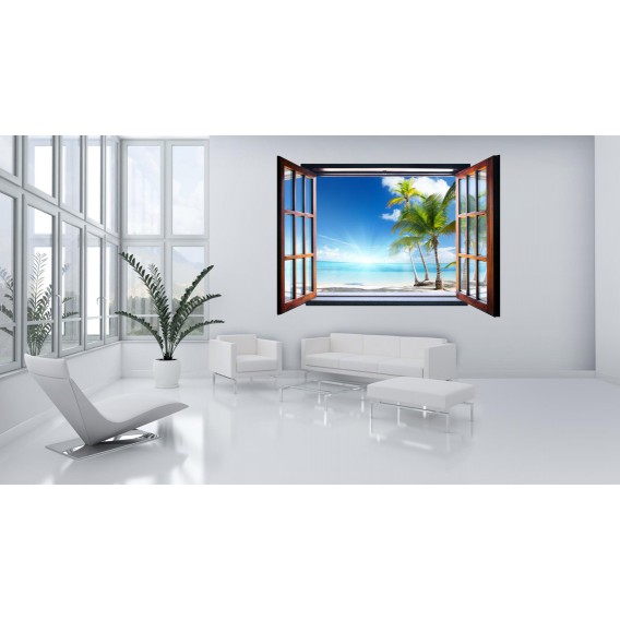 Fototapeta - FT0068 - Okno - pláž