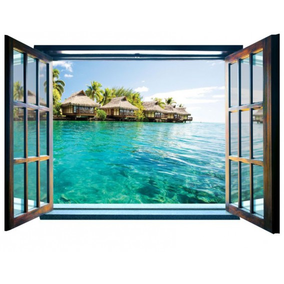 Fototapeta - FT0083 - Okno - pláž