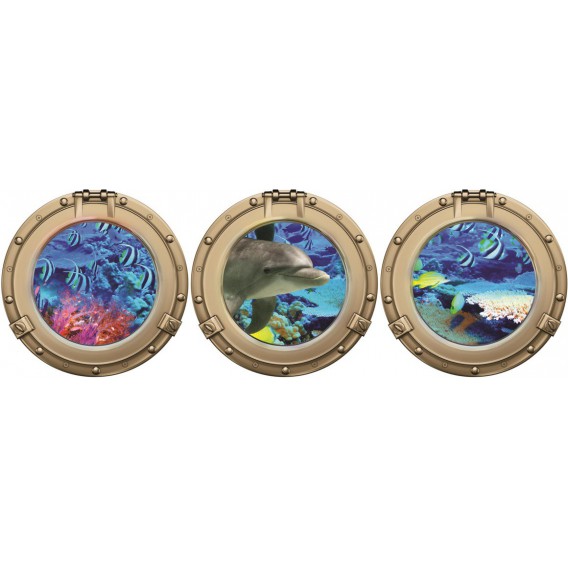 Fototapeta - FT0226 - Lodné okná - korálový útes