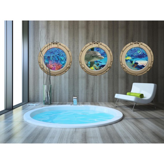 Fototapeta - FT0226 - Lodné okná - korálový útes