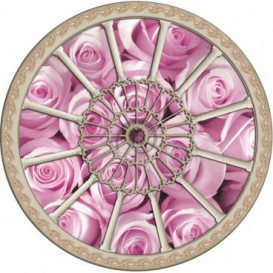 Fototapeta - FT0262 - Stropné okno - ružové ruže