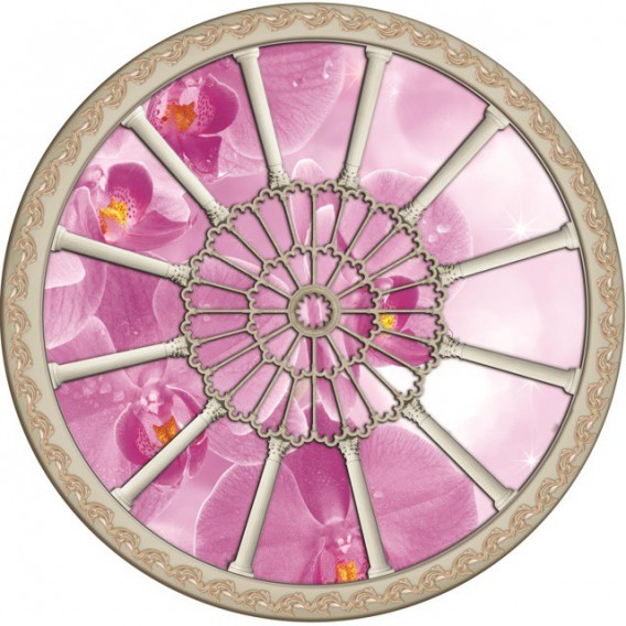 Fototapeta - FT0263 - Stropné okno - ružová orchidea