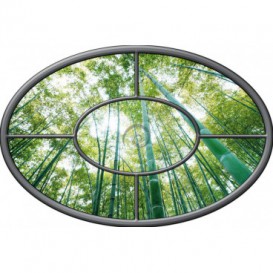 Fototapeta - FT0270 - Oválne okno - bambusový les