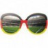 Fototapeta - FT0525 - Okuliare a futbalový štadión červeno, čierno žlté