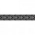 Ozdobné pásy na stenu - MP0309 - Biely barokový vzor na čiernom pozadí