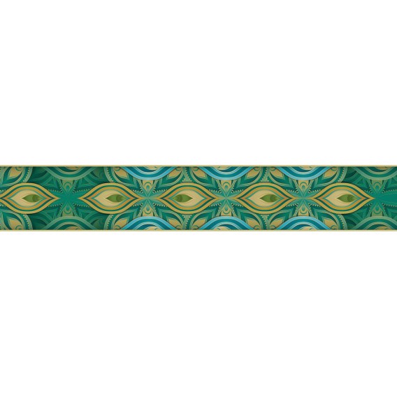 Ozdobné pásy na stenu - MP0310 - Abstraktný zeleno modrý vzor