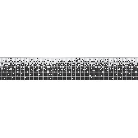 Ozdobné pásy na stenu - MP0311 - Abstraktné pixely čierno biele