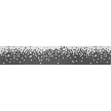Ozdobné pásy na stenu - MP0311 - Abstraktné pixely čierno biele