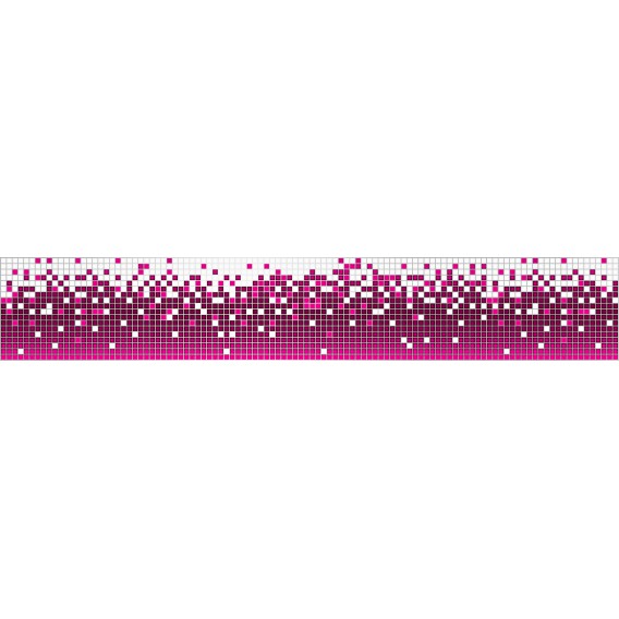 Ozdobné pásy na stenu - MP0312 - Abstraktné pixely purpurovo biele