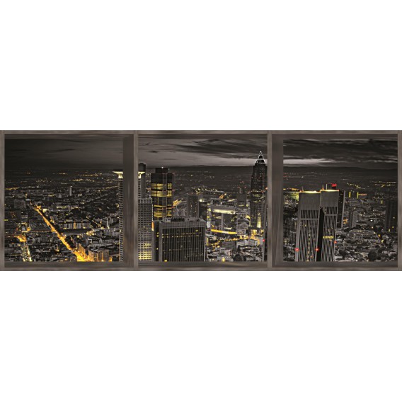 Rohová fototapeta - FT0360 - Nočné mesto - okno