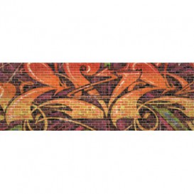 Rohová fototapeta - FT0404 - Grafity na tehlovej stene