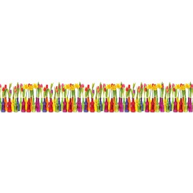 Panel kuchynská linka - FT5674 - Farebné fľaše s kvetmi