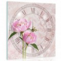 Nástenné hodiny - NH0133 - Ružové kvety