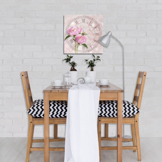 Nástenné hodiny - NH0133 - Ružové kvety