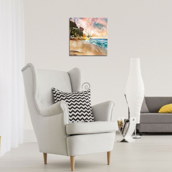 Nástenné hodiny - NH0281 - Tropický ostrov