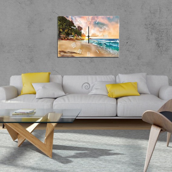 Nástenné hodiny - NH0281 - Tropický ostrov