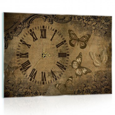 Nástenné hodiny - NH0324 - Vintage motýle