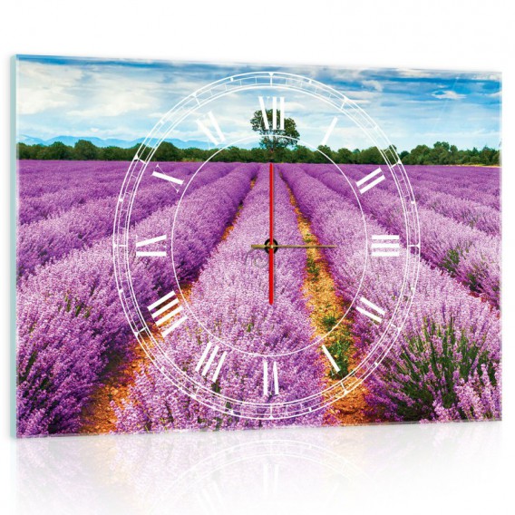 Nástenné hodiny - NH0328 - Levanduľové pole