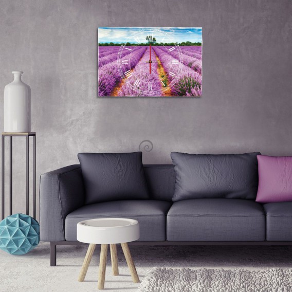 Nástenné hodiny - NH0328 - Levanduľové pole