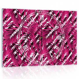 Nástěnné hodiny - NH0331 - Růžové kapradí