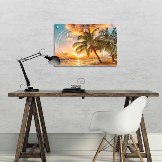 Nástenné hodiny - NH0385 - Tropický ostrov