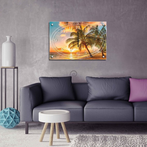Nástenné hodiny - NH0385 - Tropický ostrov