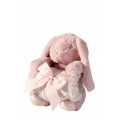 Dětská deka s plyšovým zajíčkem růžová