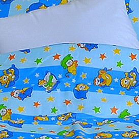 Detské posteľné obliečky bavlnené Modré hviezdičky