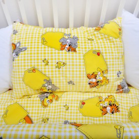 Detské posteľné obliečky bavlnené Zvieratká v kapse