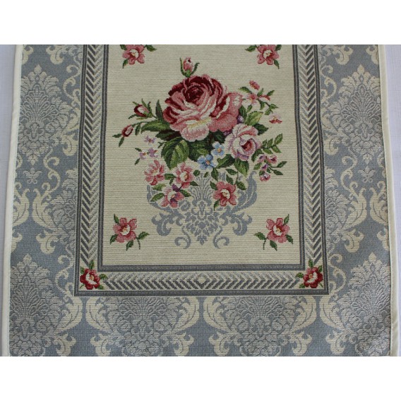 Gobelínový obrus Romantické ruže sivé