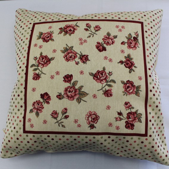 Gobelínová obliečka  43x43cm Ružová záhrada