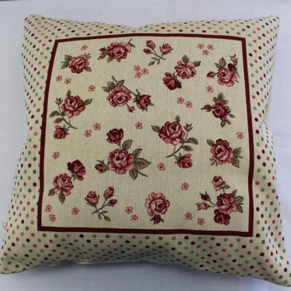 Gobelínová obliečka  43x43cm Ružová záhrada