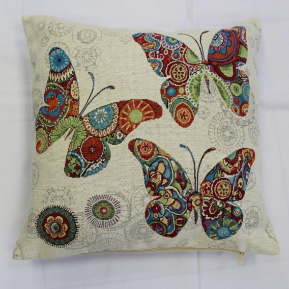 Gobelínová obliečka  43x43cm veselé motýle