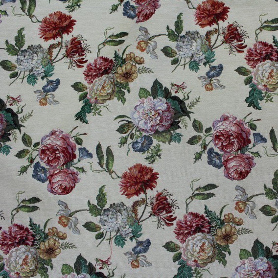 Gobelínová metráž Červený kvet š.140cmx1cm