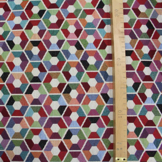Gobelínová metráž Hexagony š.140cmx1cm