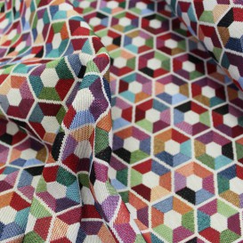 Gobelínová metráž Hexagony š.140cm