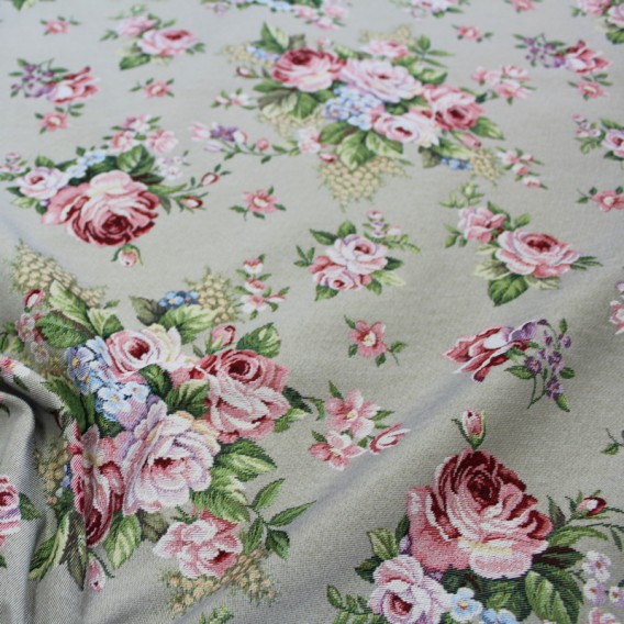 Gobelínová metráž Romentické ruže stredné  š.140cmx1cm