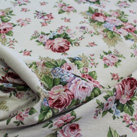 Gobelínová metráž Romantické ruže svetlé  š.140cmx1cm