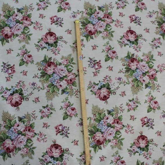 Gobelínová metráž Romantické ruže svetlé  š.140cmx1cm